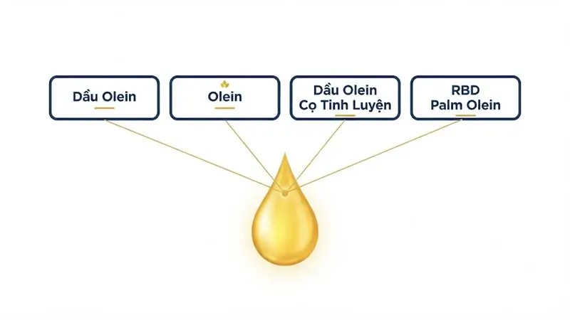 Dầu olein cọ tinh luyện và RBD palm olein là cùng một sản phẩm